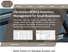 Tablet Screenshot of partsinplace.com